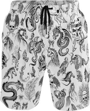 visesunny Mens Swim Trunks with Mesh Lining Lightweight Quick Dry Holiday Beach Swim Suits Board Shorts for Men