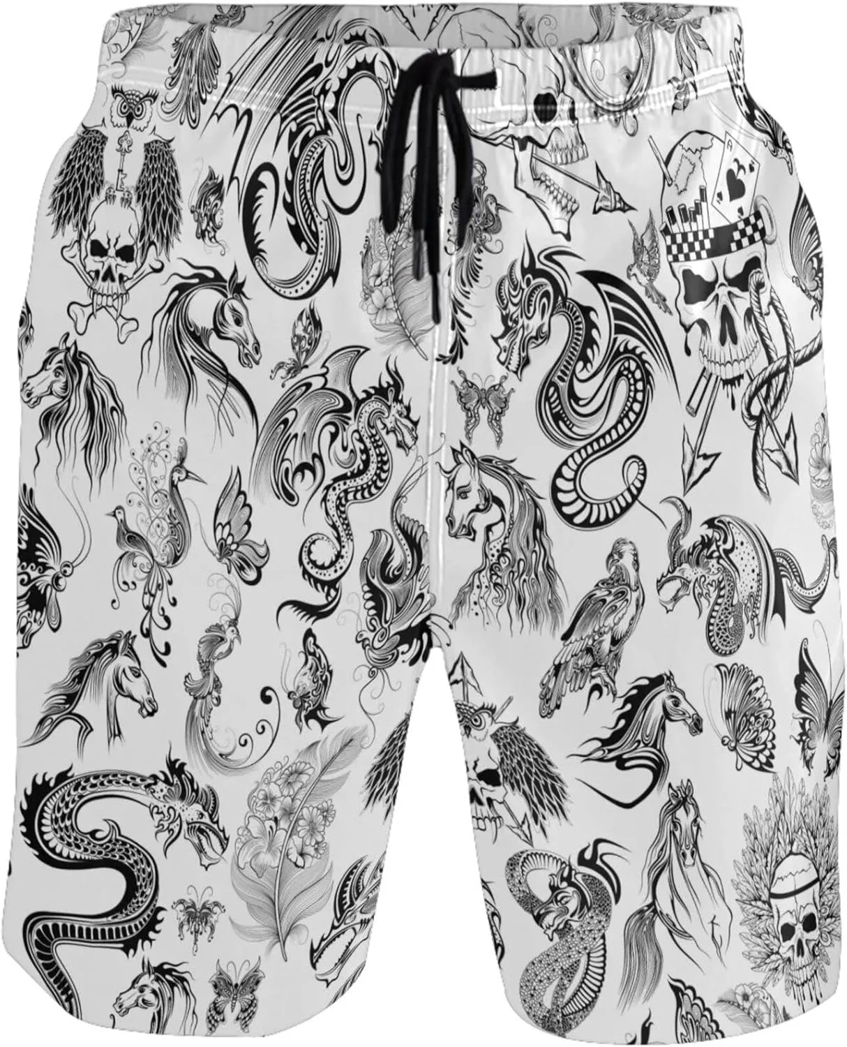 visesunny Mens Swim Trunks with Mesh Lining Lightweight Quick Dry Holiday Beach Swim Suits Board Shorts for Men