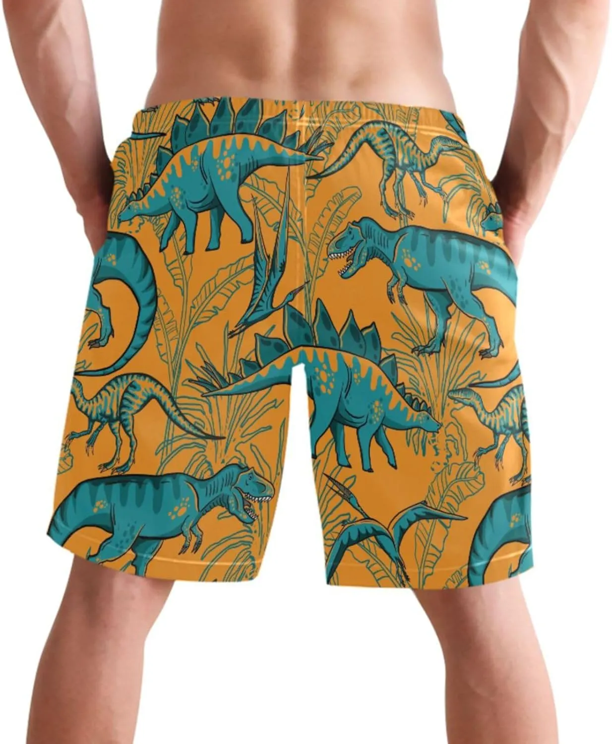 visesunny Mens Swim Trunks with Mesh Lining Lightweight Quick Dry Holiday Beach Swim Suits Board Shorts for Men