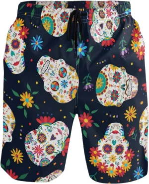 visesunny New Summer Men's Swim Trunks Quick Dry Bathing Suits Holiday Beach Short Casual Board Shorts