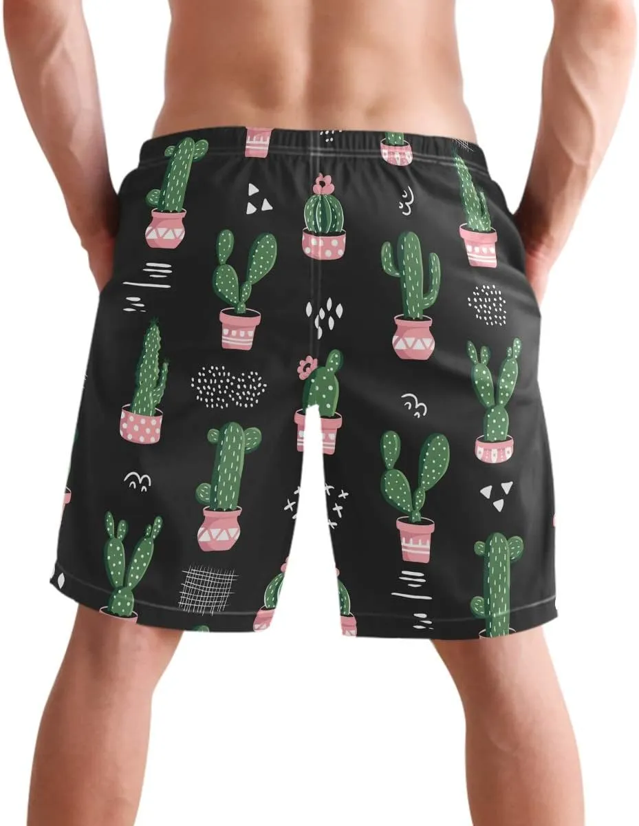 visesunny Stylish Mens Swim Trunks Quick Dry Beachwear Sports Swim Board Shorts Holiday Party Bathing Suits