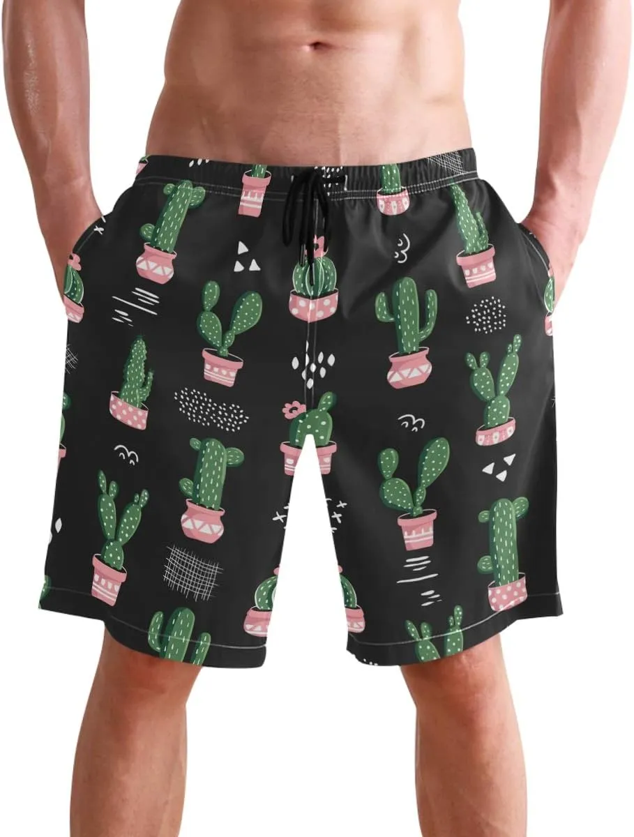 visesunny Stylish Mens Swim Trunks Quick Dry Beachwear Sports Swim Board Shorts Holiday Party Bathing Suits