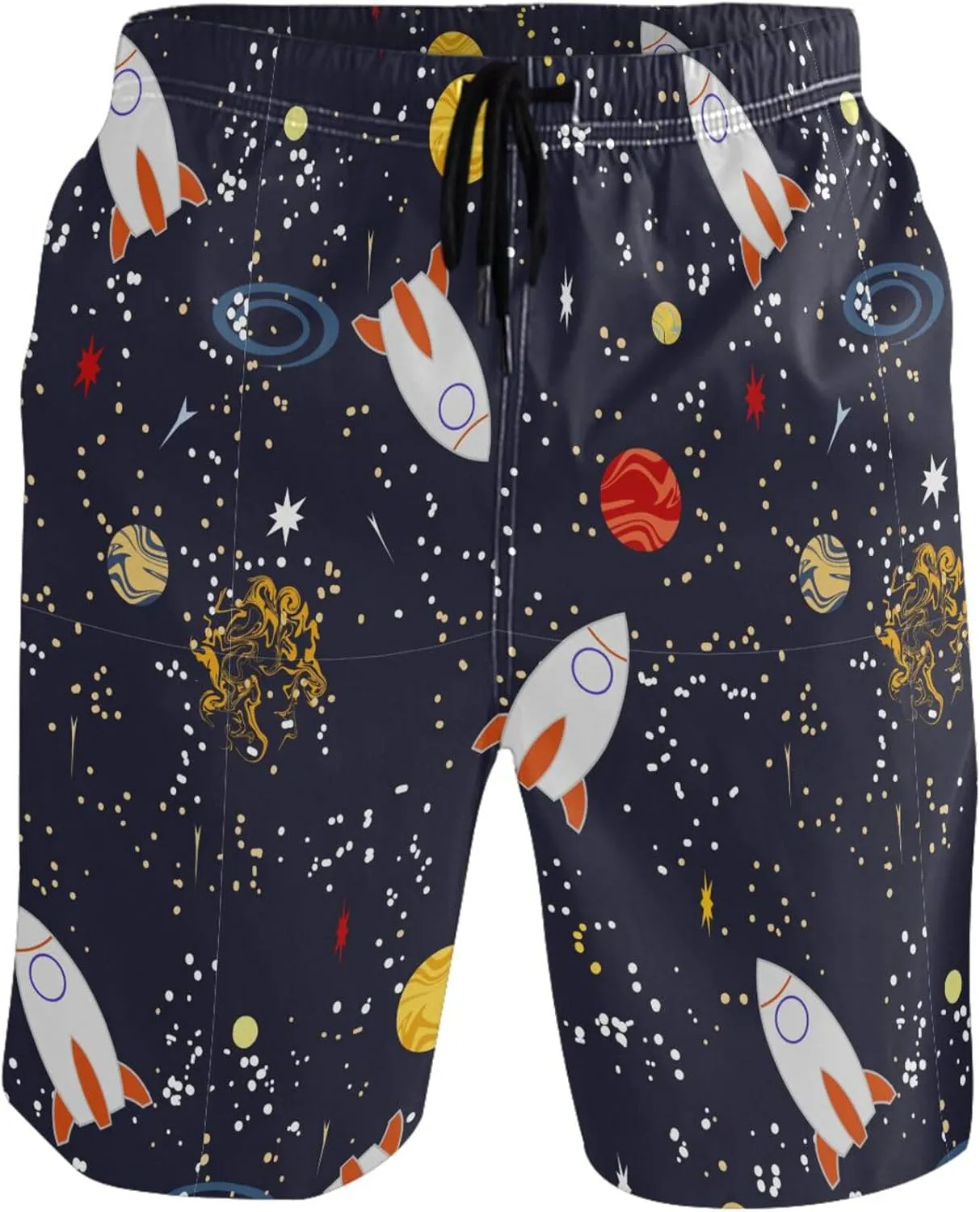 visesunny Stylish Summer Mens Swim Trunks Quick Dry Beachwear Sports Swim Board Shorts Holiday Party Bathing Suits