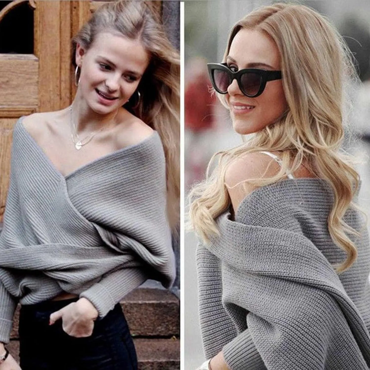 Women Elegant Knitted Shawls and Wraps Open Front Poncho Cape Oversized Cardigan Sweater Scarf Coat Holiday Gifts