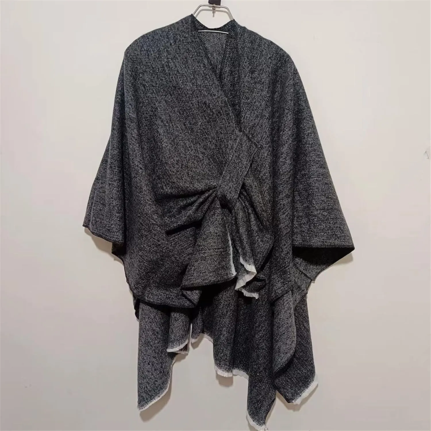 Women Pashmina Warm Poncho Knit Cape Sweater Cardigan Coat Scarves Oversized Pullover Scarf Blanket Gifts for Winter