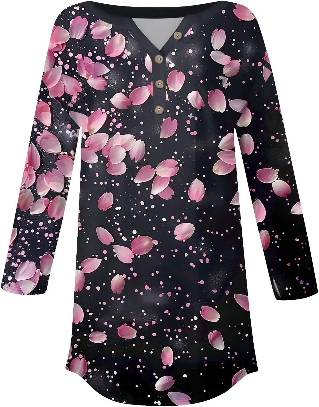 Womens 3/4 Sleeve T Shirts Comfort,Womens Summer Tops Vacation Womens Tops Summer 3/4 Sleeve Casual Floral Print Tunics