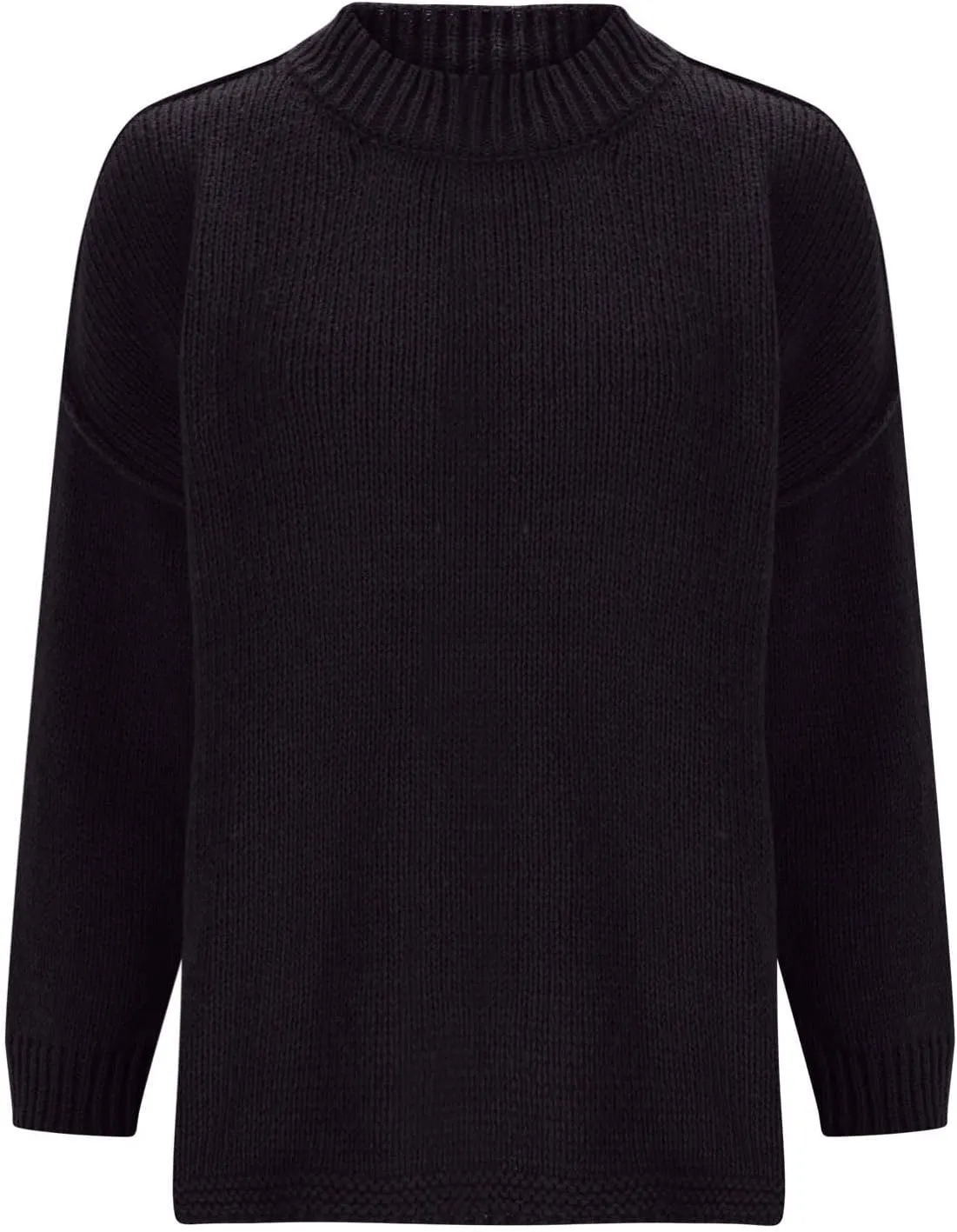 Women's Fall Oversized Turtleneck Sweaters Long Sleeve Drop Shoulder Loose Fuzzy Knit Slouchy Pullover Sweater Tops