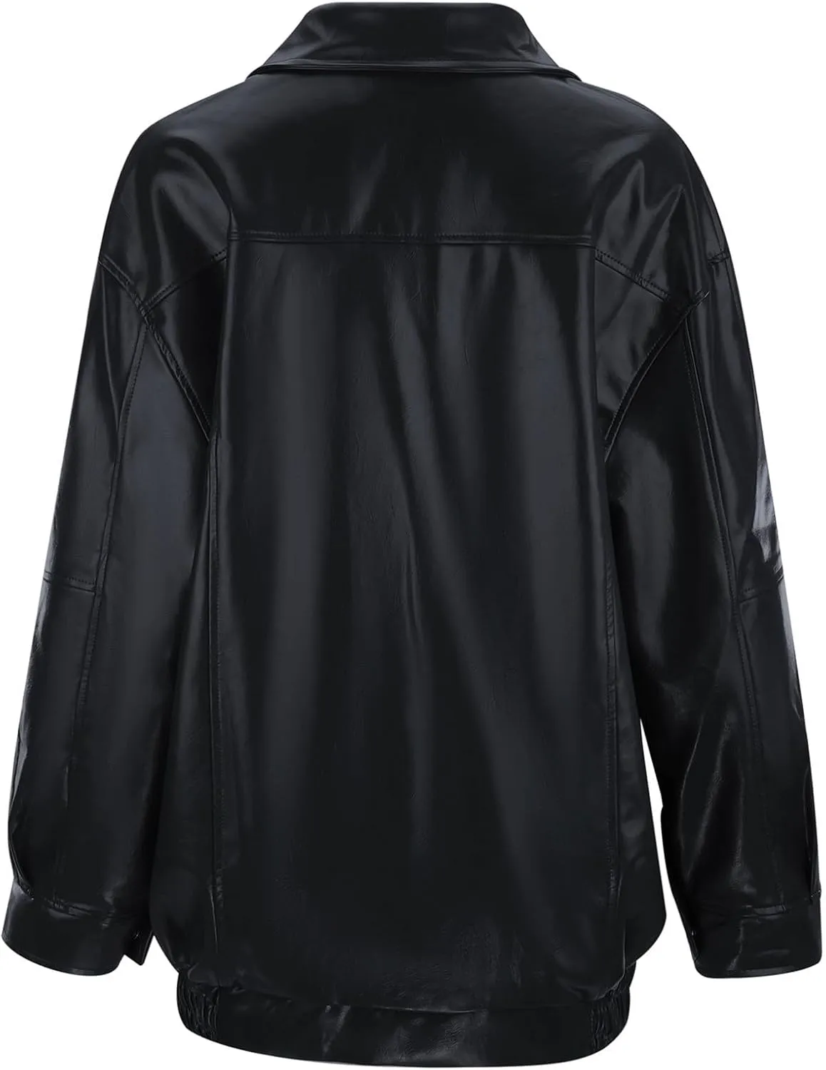 Women's Light Jackets Long Sleeve Zip Leather Quilted Quilt Biker Coat Moto Biker Jacket Soft Retro Cardigans Tops