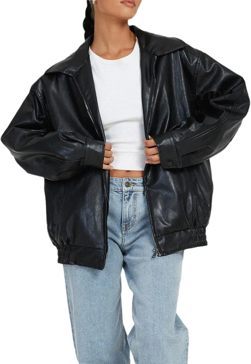 Women's Light Jackets Long Sleeve Zip Leather Quilted Quilt Biker Coat Moto Biker Jacket Soft Retro Cardigans Tops