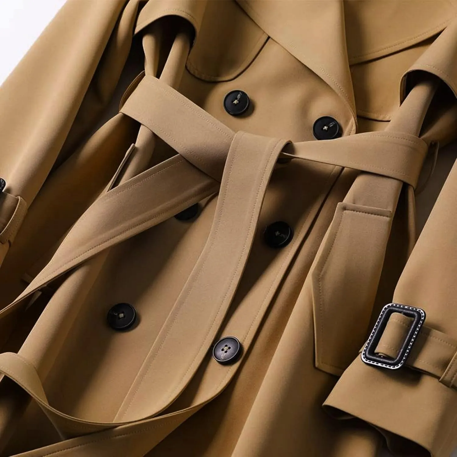 Women's Outerwear Solid Trench Windbreaker Slim Long Fit Coat Overcoat Coat Flexible Boho Outerwear Causal Oversized