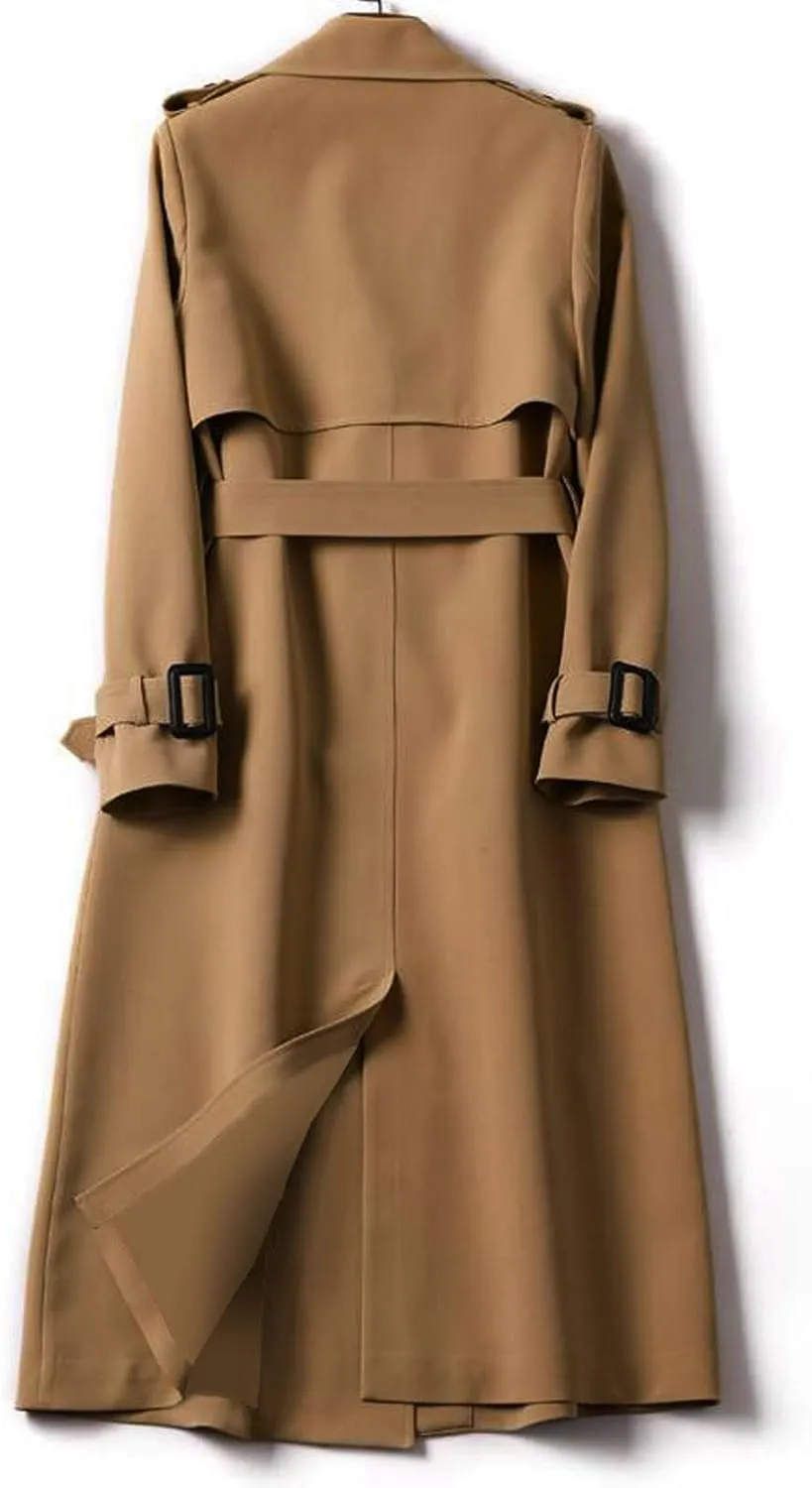 Women's Outerwear Solid Trench Windbreaker Slim Long Fit Coat Overcoat Coat Flexible Boho Outerwear Causal Oversized