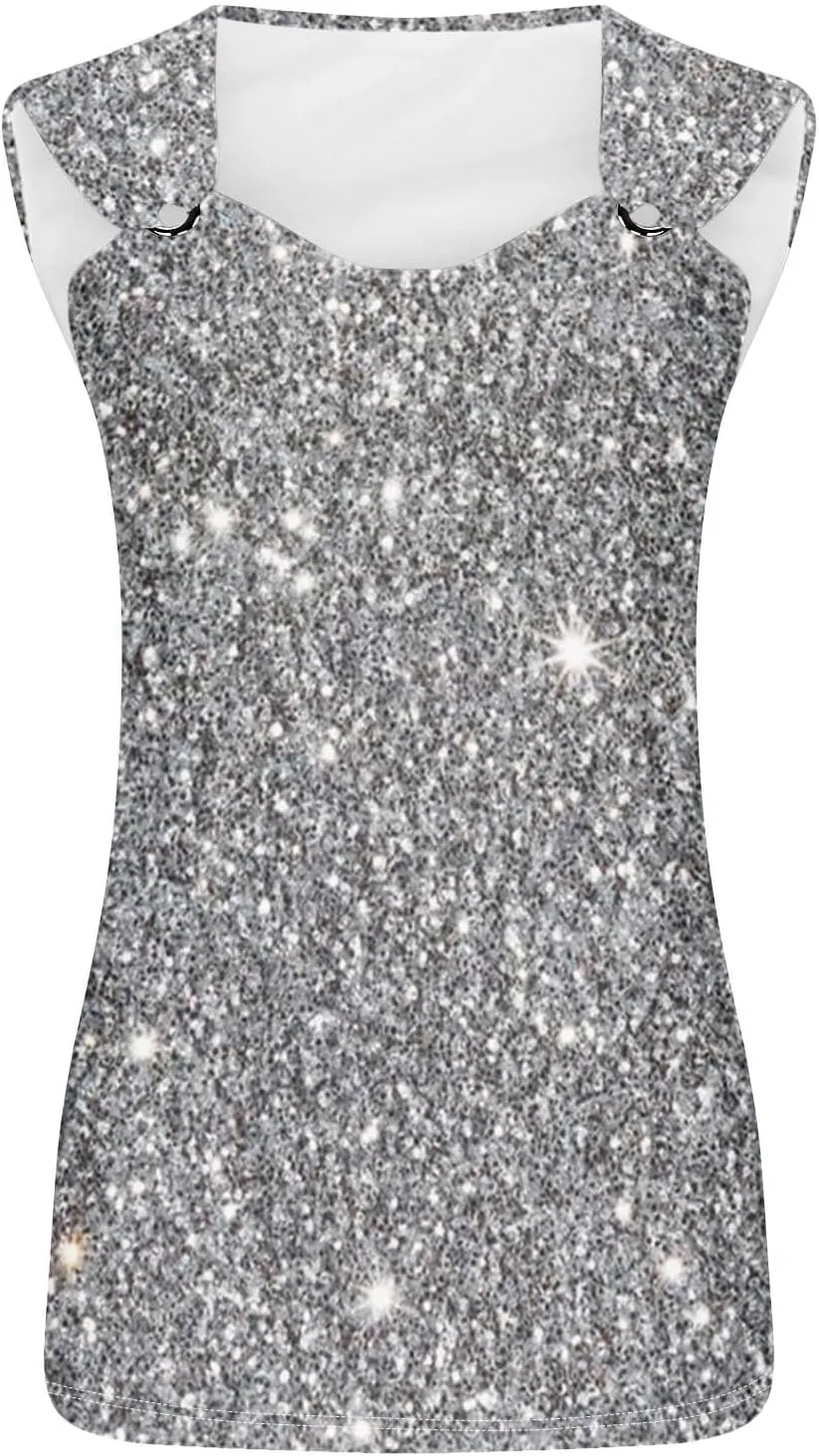 Women's Summer Casual Tank Tops Beach Vacation Shirts Geometric Floral Printed Suspender Tops Dressy Casual