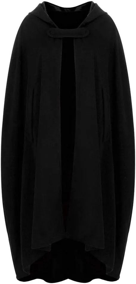 Women's Trendy Trench Coats Open Front Cardigan Jacket Coat Gothic Cape Cloak Plus Size Halloween Costumes for Women