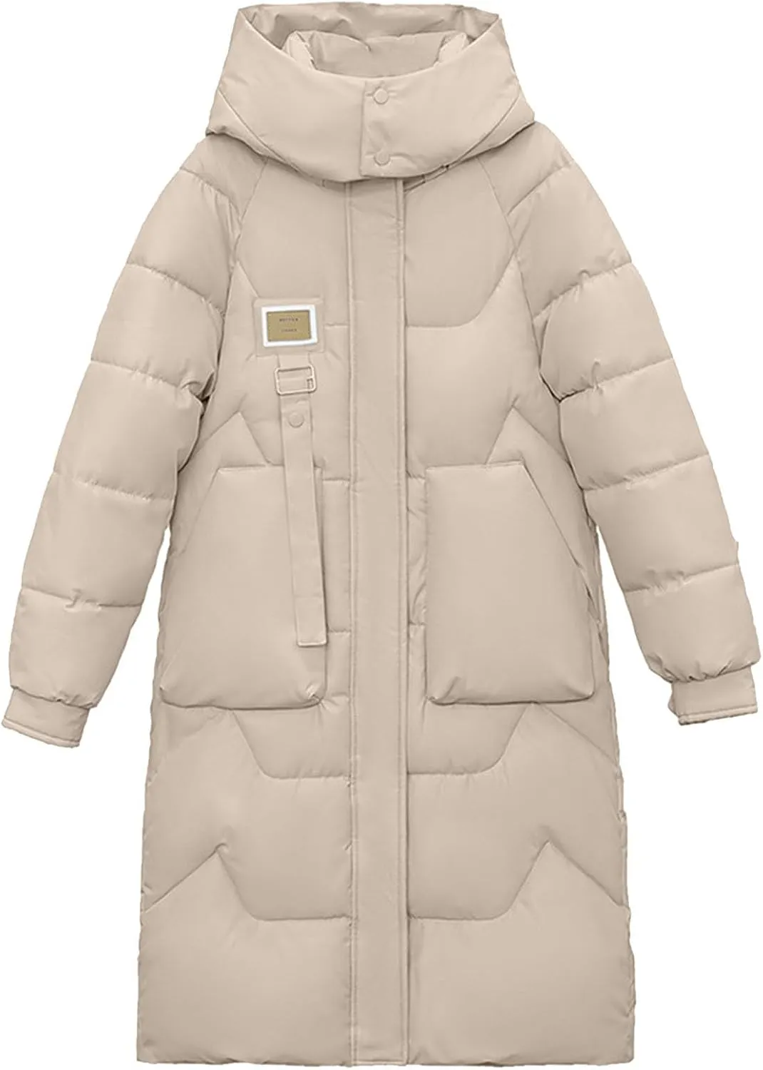 Women's Winter Coats with Hooded Puffer Down Jackets Parka Long Overcoat Warm Cotton Bread Jacket Quilted Outerwear