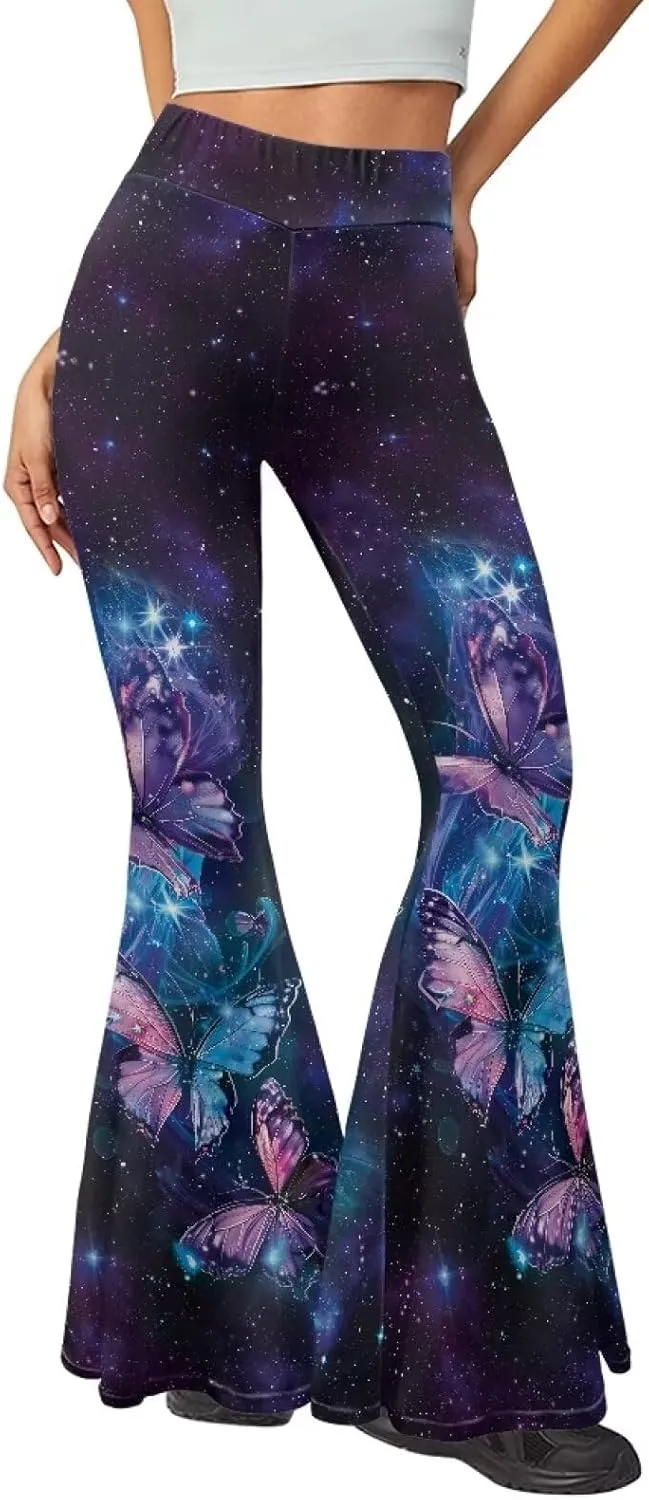 YEXIATODO Flared Yoga Pants for Women Girls Bootleg Yoga Pants Bell Bottom Pants Soft Flared Leggings Hippie Pants Tights