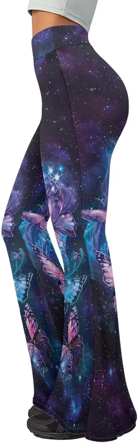 YEXIATODO Flared Yoga Pants for Women Girls Bootleg Yoga Pants Bell Bottom Pants Soft Flared Leggings Hippie Pants Tights